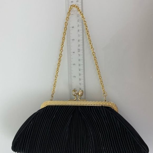 Nicole Lee Collection Clasp Closure Black Evening Purse - Picture 10 of 11